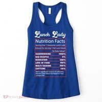 Funny Lunch Lady Nutrition Facts School Cafeteria Cooks Gift Women's Tank Top thumb 0