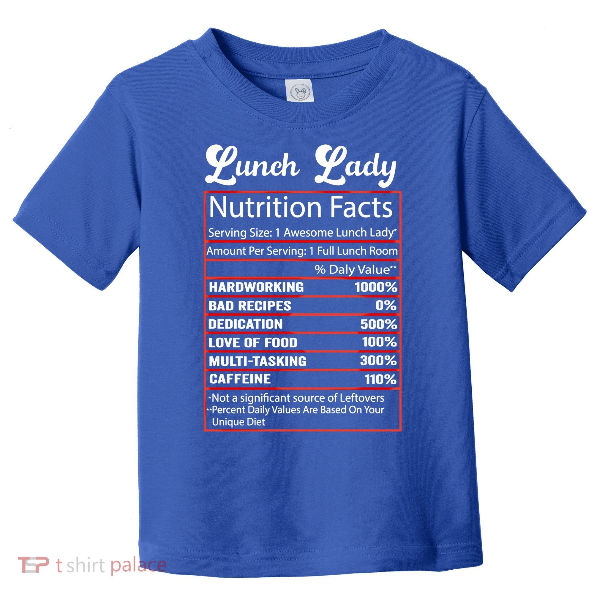 Funny Lunch Lady Nutrition Facts School Cafeteria Cooks Gift Toddler T-Shirt
