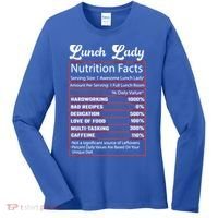 Funny Lunch Lady Nutrition Facts School Cafeteria Cooks Gift Women's Long Sleeve Shirt thumb 0