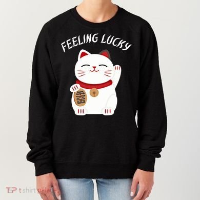 Feeling Lucky Lucky Cat Chinese Lucky Cat Gift Women's Sweatshirt