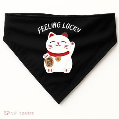 Feeling Lucky Lucky Cat Chinese Lucky Cat Gift USA-Made Doggie Bandana