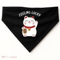 Feeling Lucky Lucky Cat Chinese Lucky Cat Gift USA-Made Doggie Bandana thumb 0
