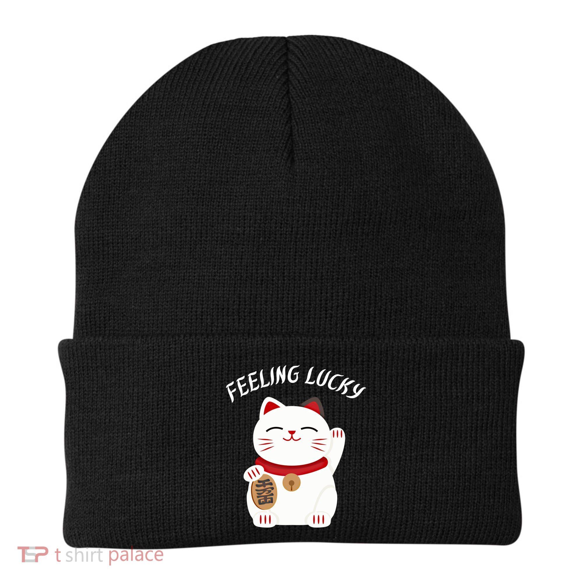 Feeling Lucky Lucky Cat Chinese Lucky Cat Gift Beanie