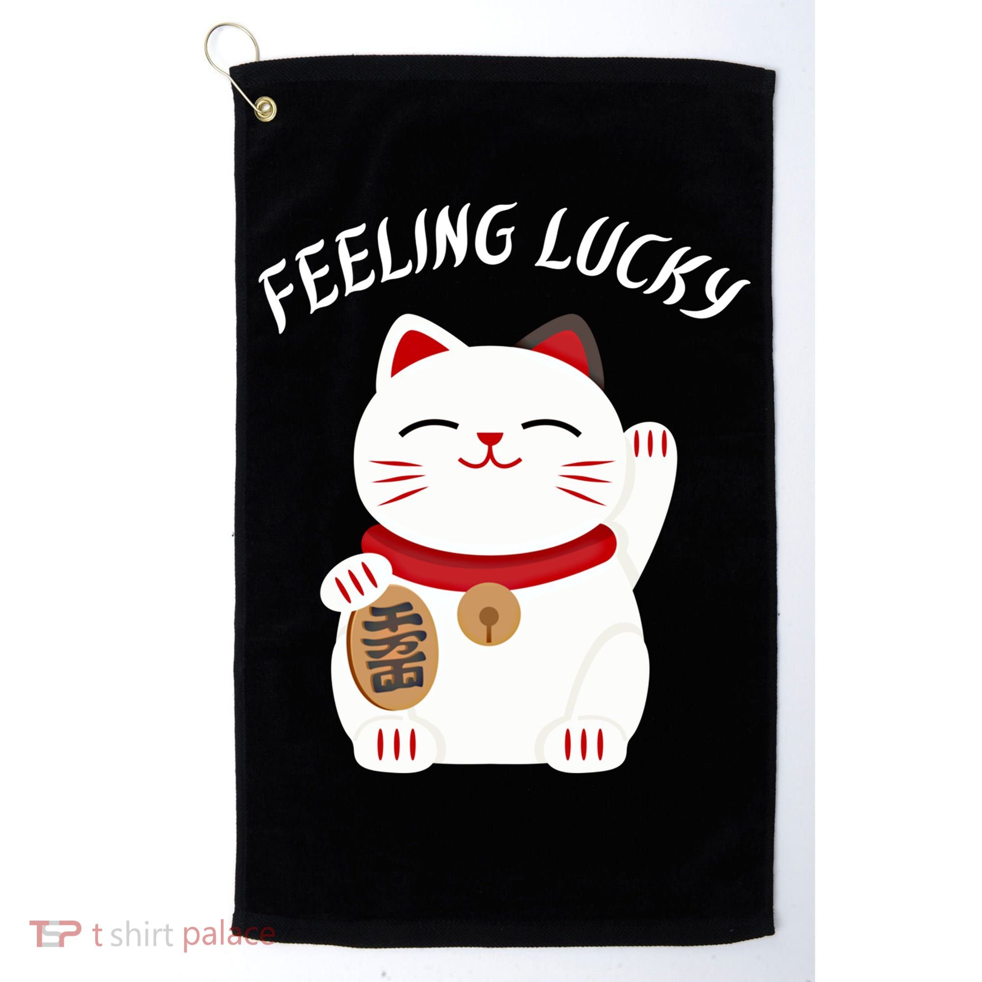 Feeling Lucky Lucky Cat Chinese Lucky Cat Gift Golf Towel