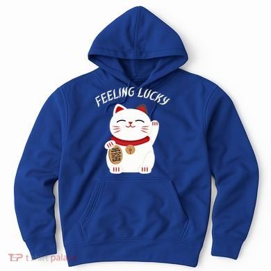Feeling Lucky Lucky Cat Chinese Lucky Cat Gift Hoodie