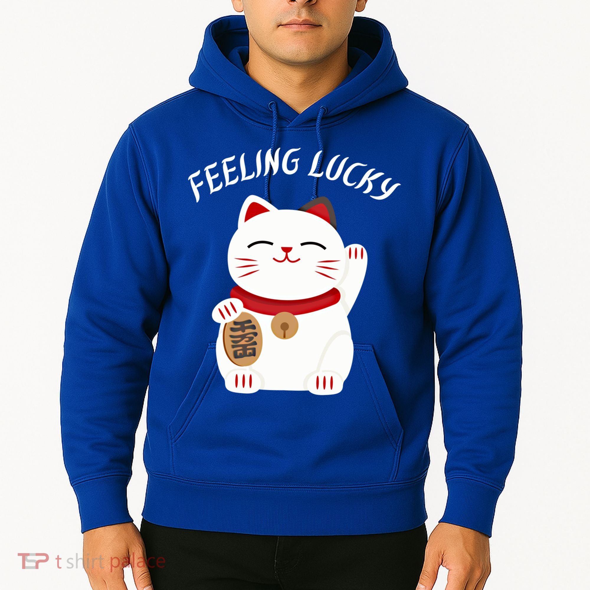 Feeling Lucky Lucky Cat Chinese Lucky Cat Gift Hoodie