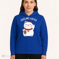 Feeling Lucky Lucky Cat Chinese Lucky Cat Gift Hoodie thumb 5