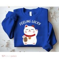 Feeling Lucky Lucky Cat Chinese Lucky Cat Gift Sweatshirt thumb 2