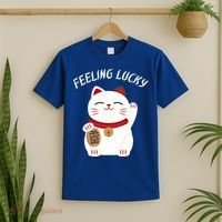 Feeling Lucky Lucky Cat Chinese Lucky Cat Gift T-Shirt thumb 2
