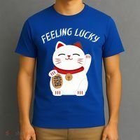 Feeling Lucky Lucky Cat Chinese Lucky Cat Gift T-Shirt thumb 3
