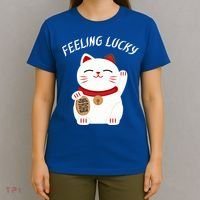 Feeling Lucky Lucky Cat Chinese Lucky Cat Gift T-Shirt thumb 4