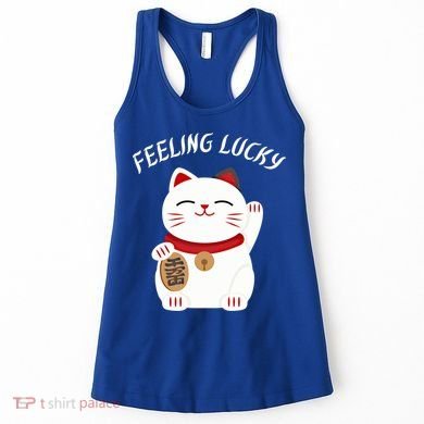 Feeling Lucky Lucky Cat Chinese Lucky Cat Gift Women's Tank Top