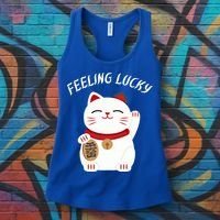 Feeling Lucky Lucky Cat Chinese Lucky Cat Gift Women's Tank Top thumb 3