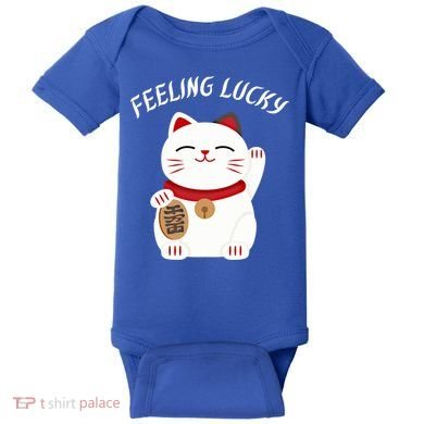 Feeling Lucky Lucky Cat Chinese Lucky Cat Gift Baby Bodysuit