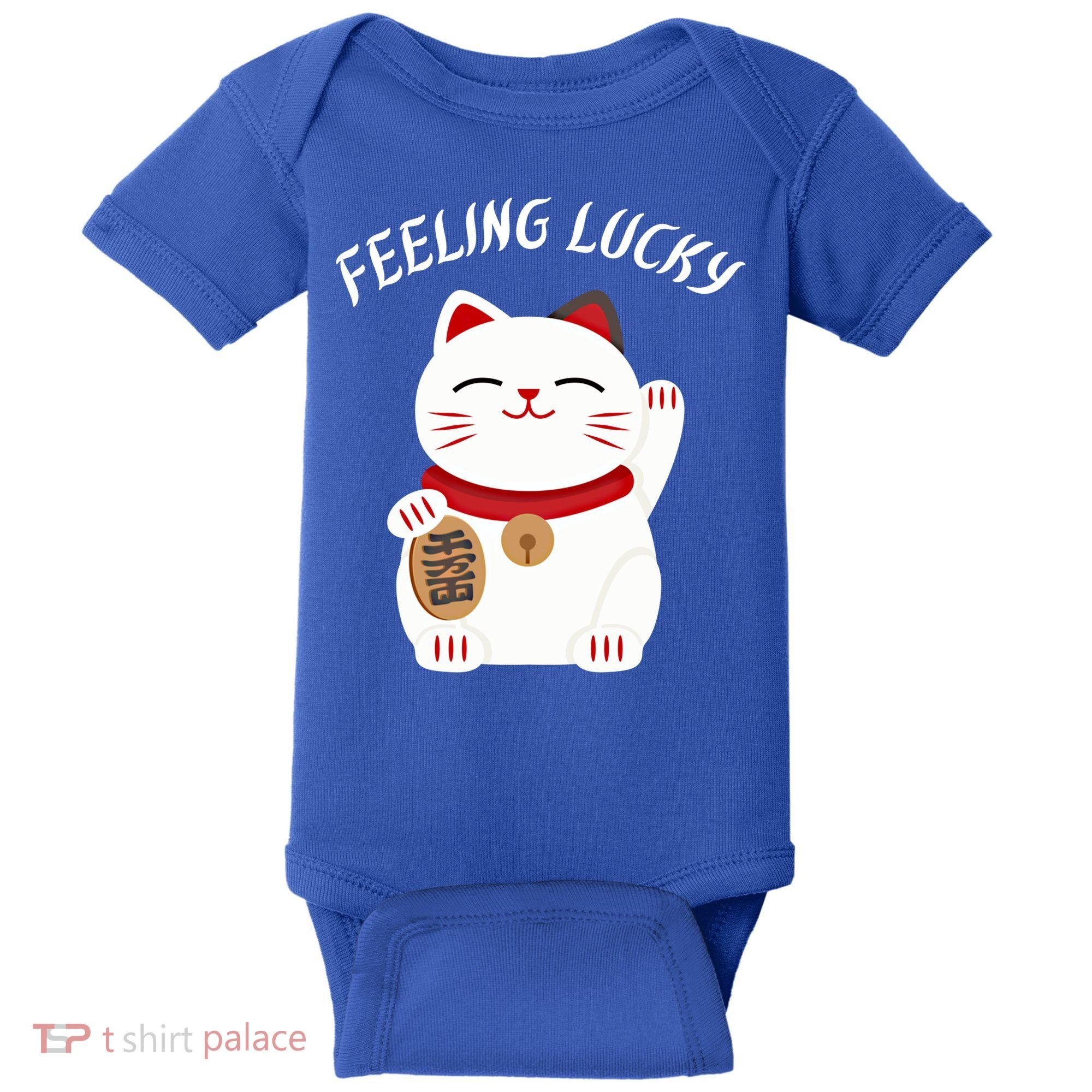 Feeling Lucky Lucky Cat Chinese Lucky Cat Gift Baby Bodysuit