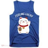 Feeling Lucky Lucky Cat Chinese Lucky Cat Gift Tank Top thumb 0