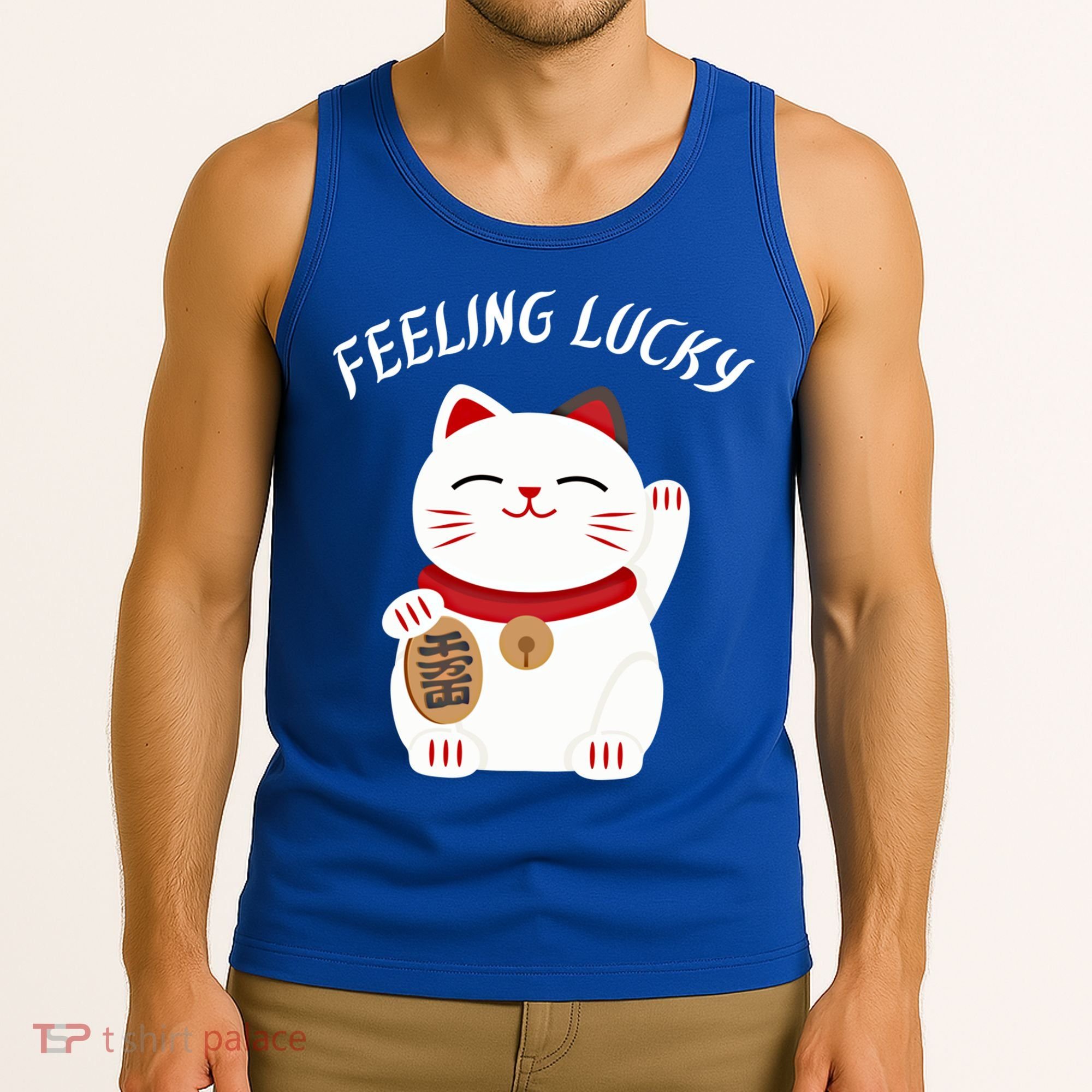 Feeling Lucky Lucky Cat Chinese Lucky Cat Gift Tank Top