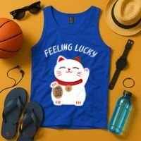 Feeling Lucky Lucky Cat Chinese Lucky Cat Gift Tank Top thumb 4