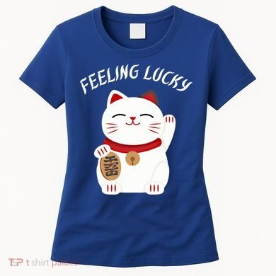 Feeling Lucky Lucky Cat Chinese Lucky Cat Gift Women's T-Shirt