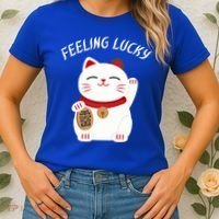 Feeling Lucky Lucky Cat Chinese Lucky Cat Gift Women's T-Shirt thumb 2