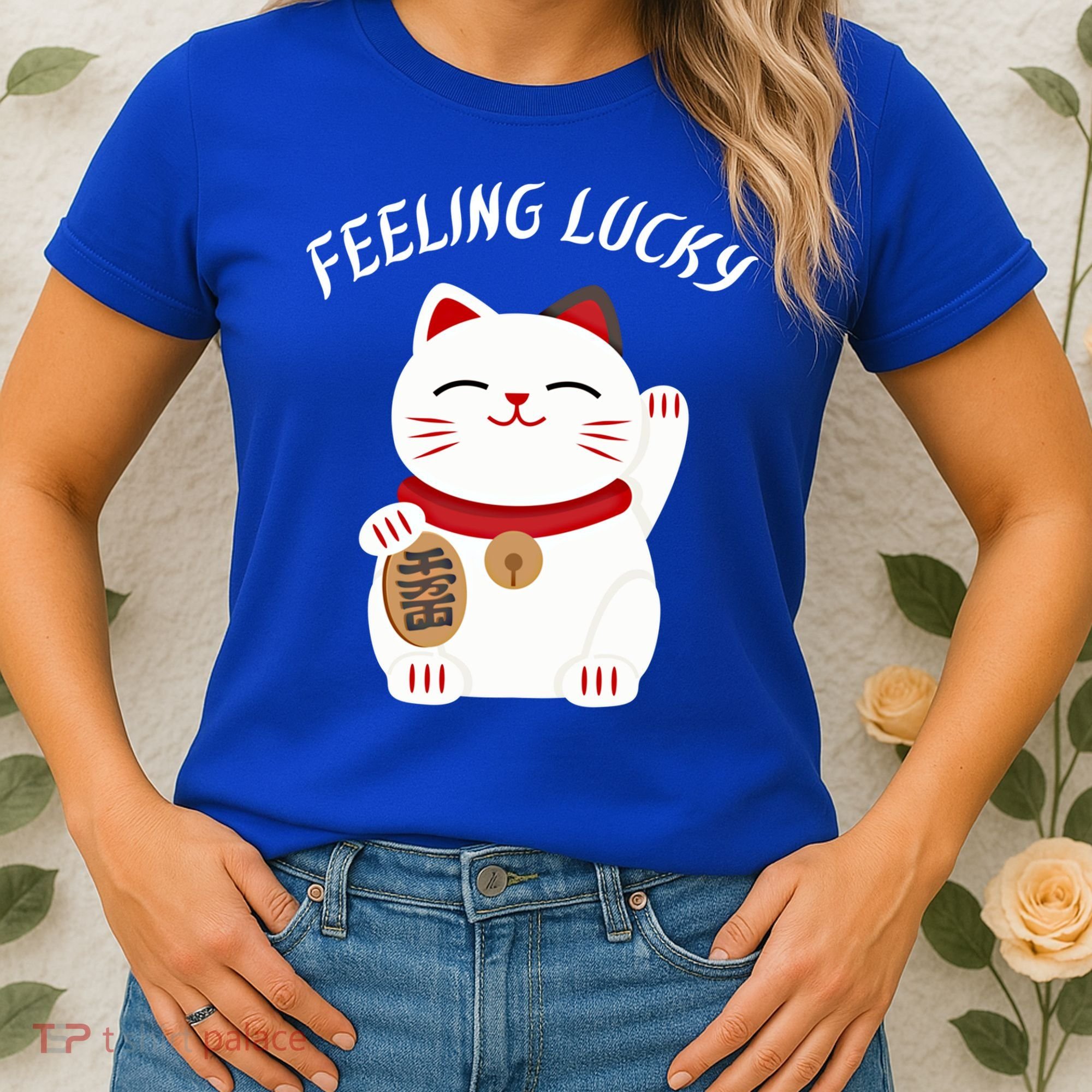 Feeling Lucky Lucky Cat Chinese Lucky Cat Gift Women's T-Shirt