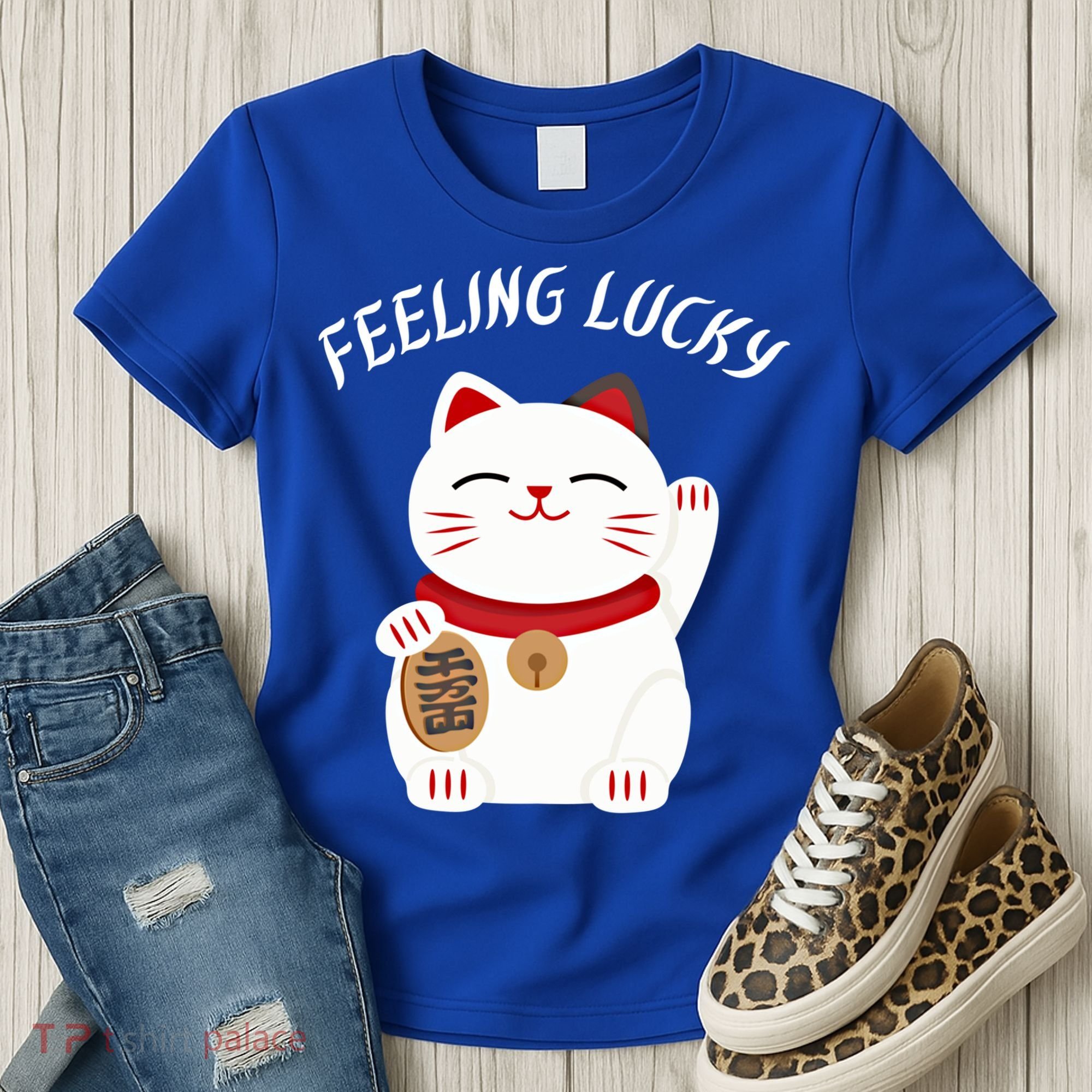 Feeling Lucky Lucky Cat Chinese Lucky Cat Gift Women's T-Shirt