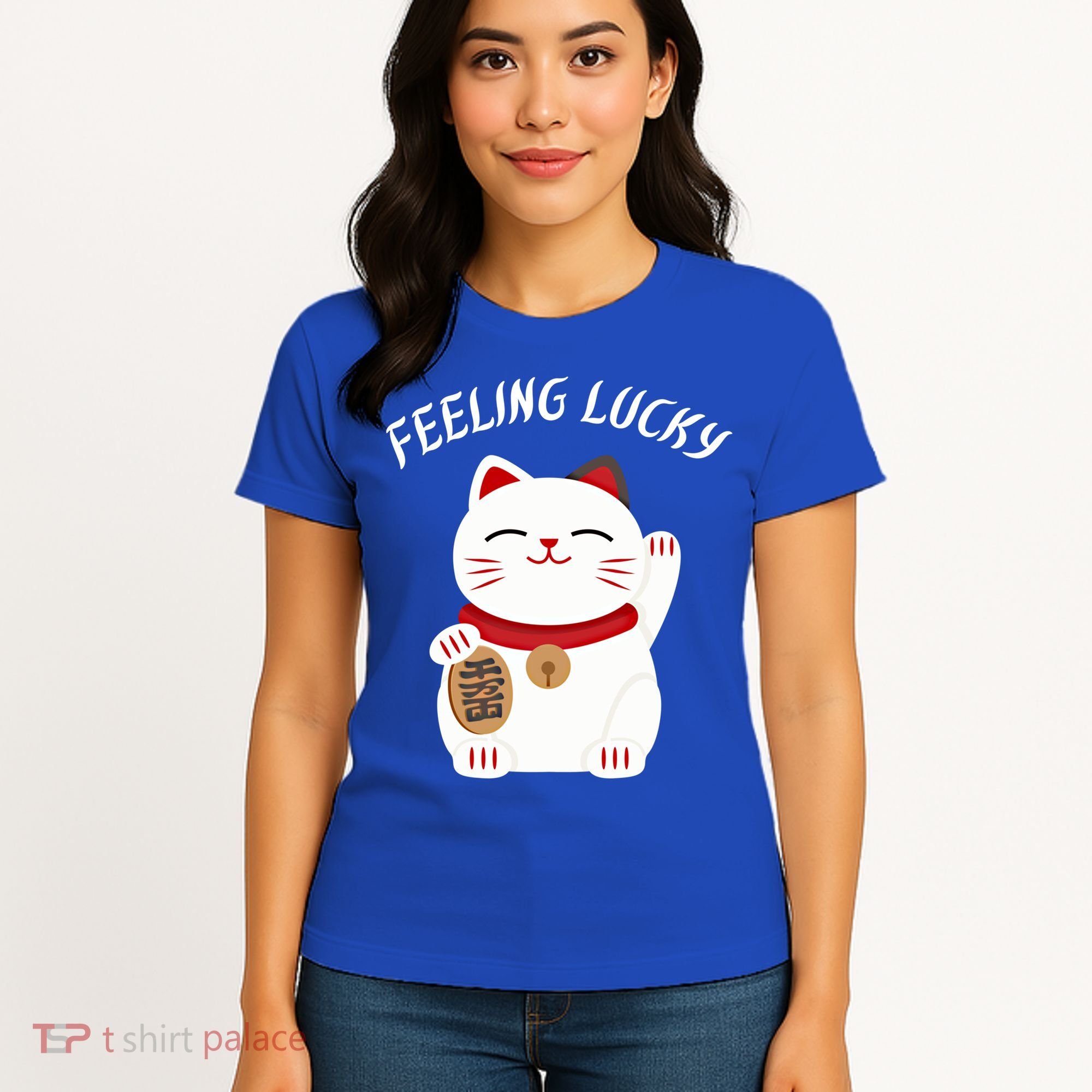 Feeling Lucky Lucky Cat Chinese Lucky Cat Gift Women's T-Shirt