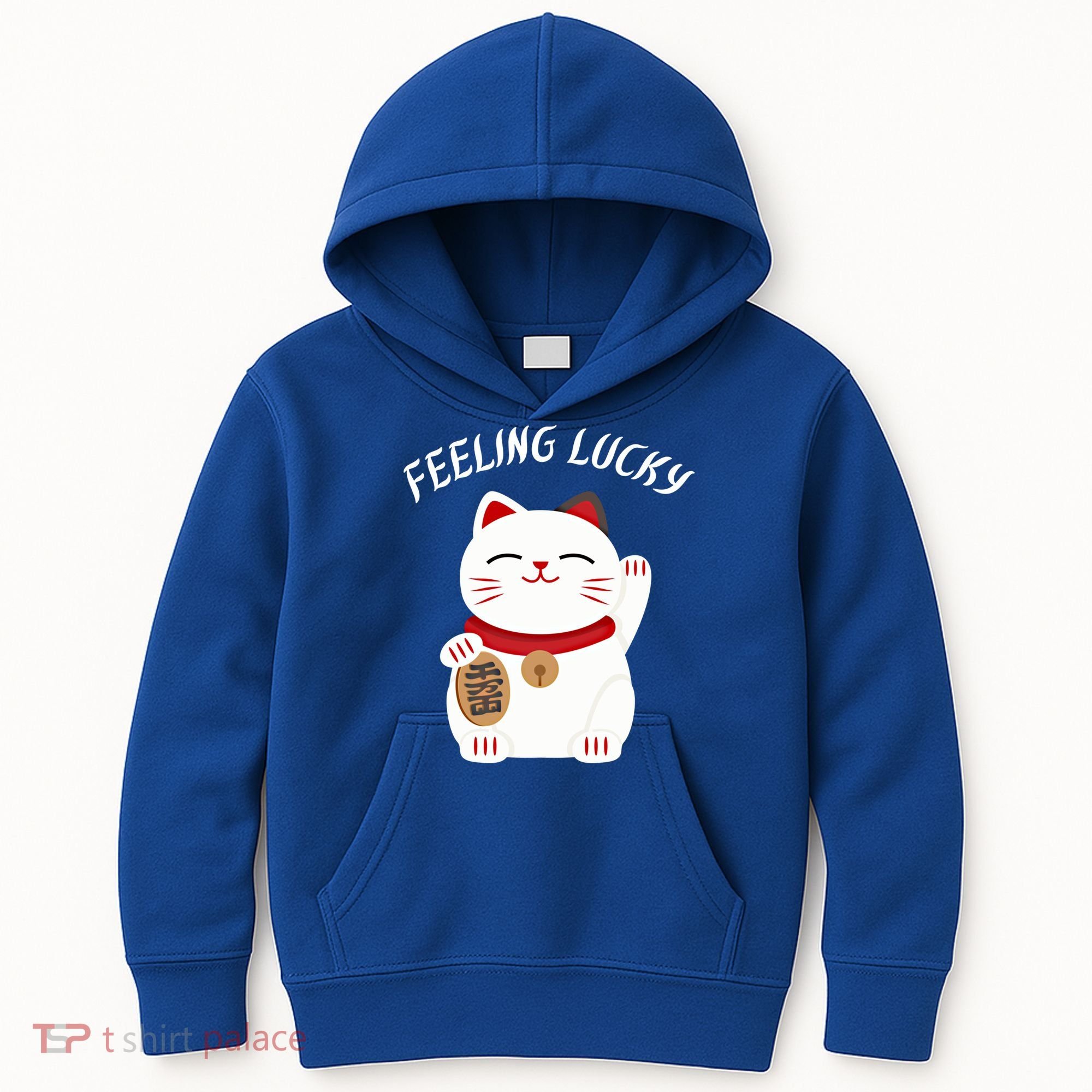 Feeling Lucky Lucky Cat Chinese Lucky Cat Gift Kids Hoodie