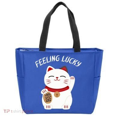 Feeling Lucky Lucky Cat Chinese Lucky Cat Gift Tote Bag