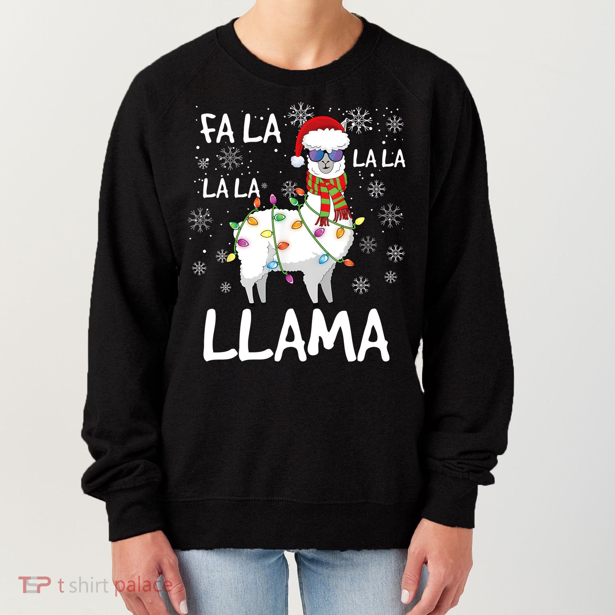 Fa La La Llama Funny Llama Christmas Women's Sweatshirt