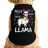 Fa La La Llama Funny Llama Christmas Doggie Tank thumb 0