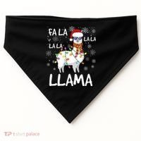 Fa La La Llama Funny Llama Christmas USA-Made Doggie Bandana thumb 0