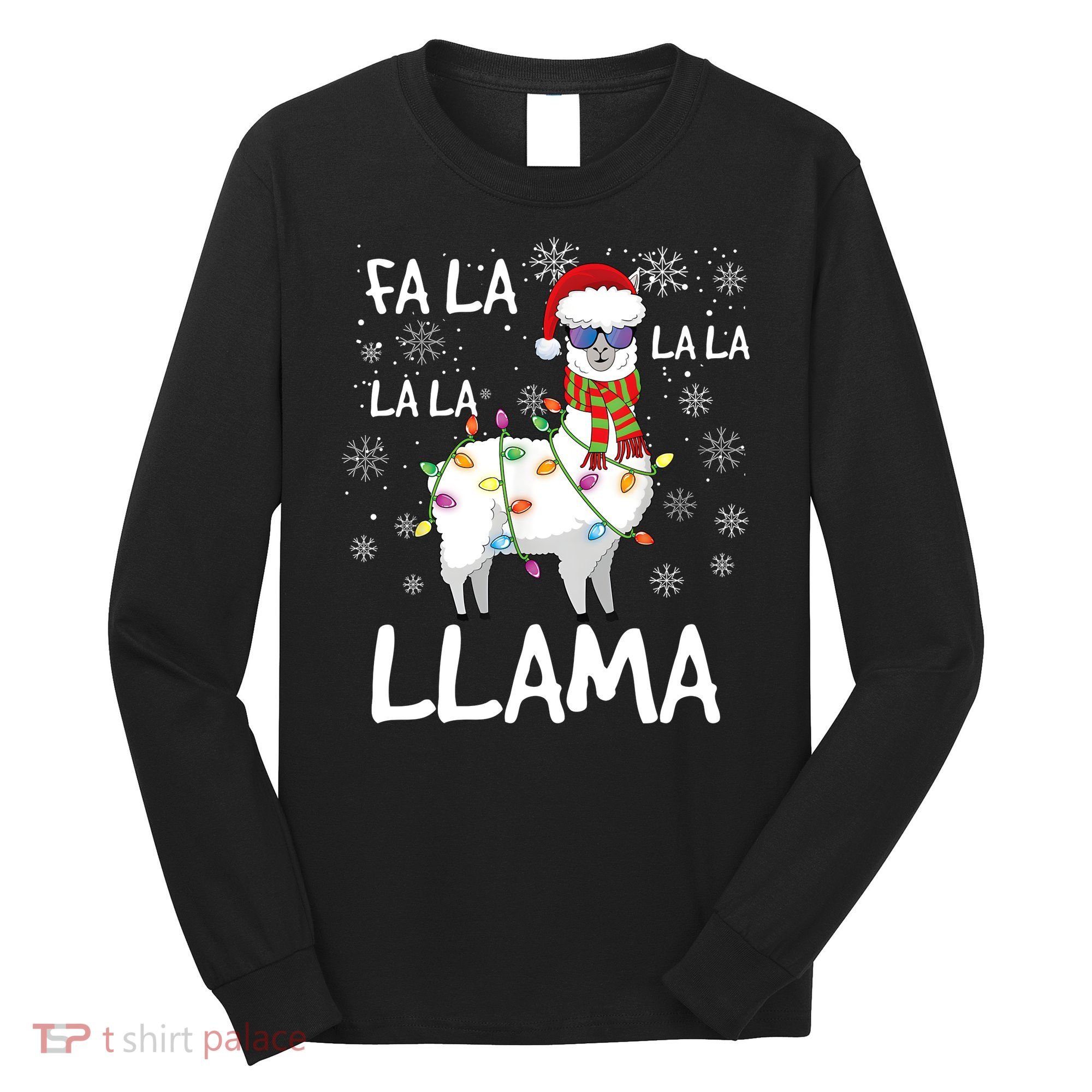 Fa La La Llama Funny Llama Christmas Long Sleeve Shirt