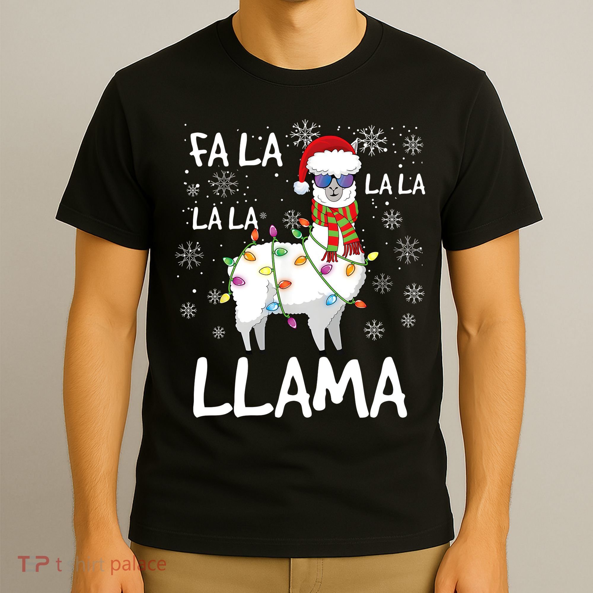 Fa La La Llama Funny Llama Christmas T-Shirt