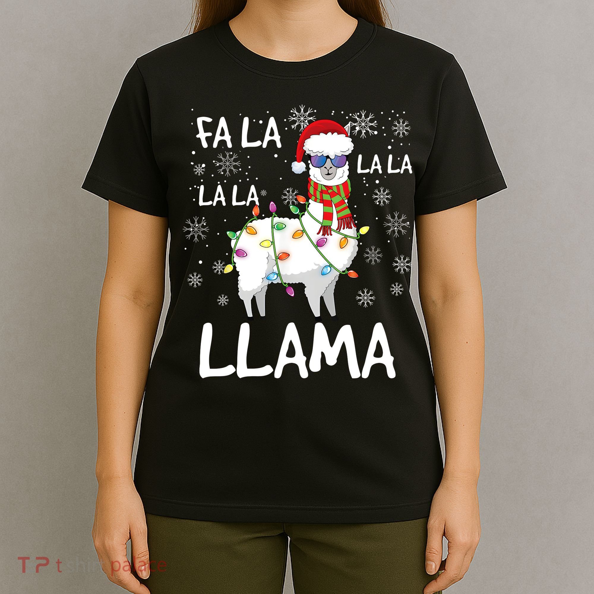 Fa La La Llama Funny Llama Christmas T-Shirt