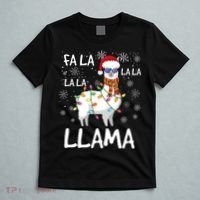 Fa La La Llama Funny Llama Christmas T-Shirt thumb 5