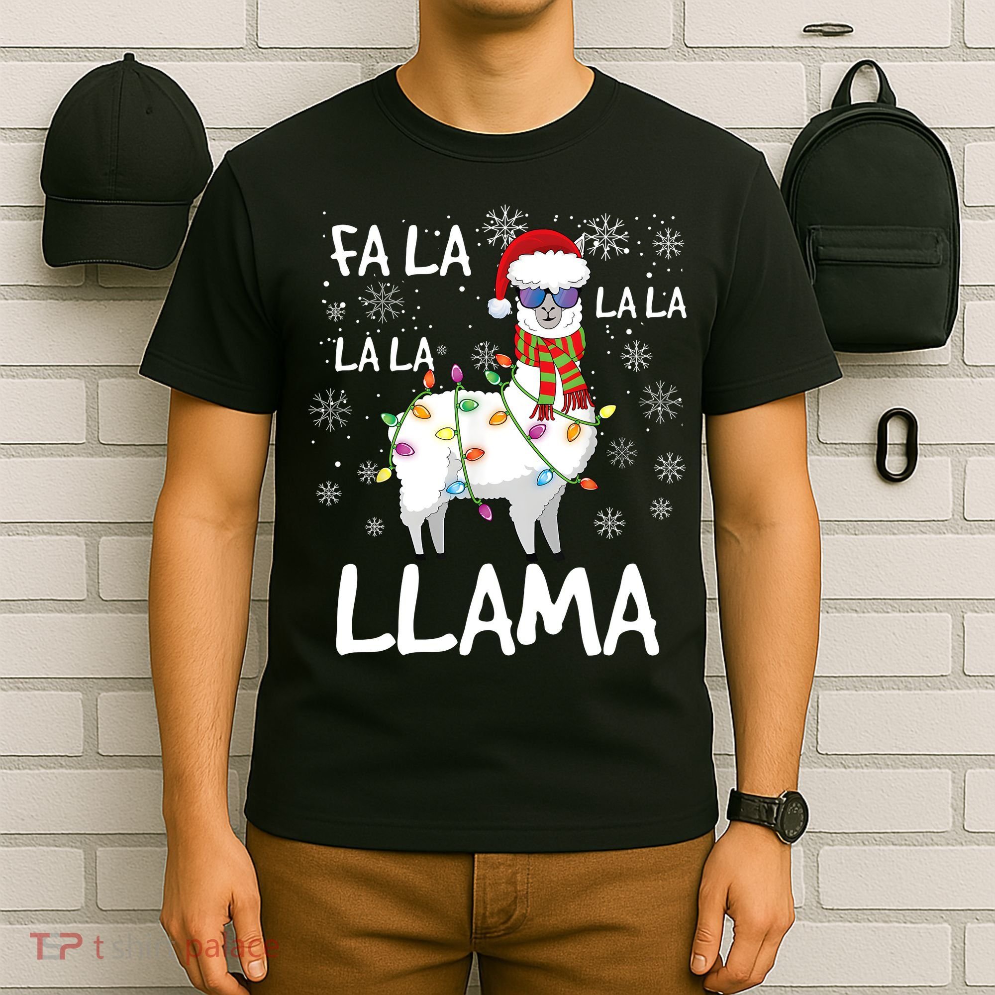 Fa La La Llama Funny Llama Christmas T-Shirt