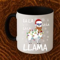 Fa La La Llama Funny Llama Christmas Coffee Mug thumb 2