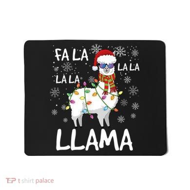 Fa La La Llama Funny Llama Christmas Mousepad
