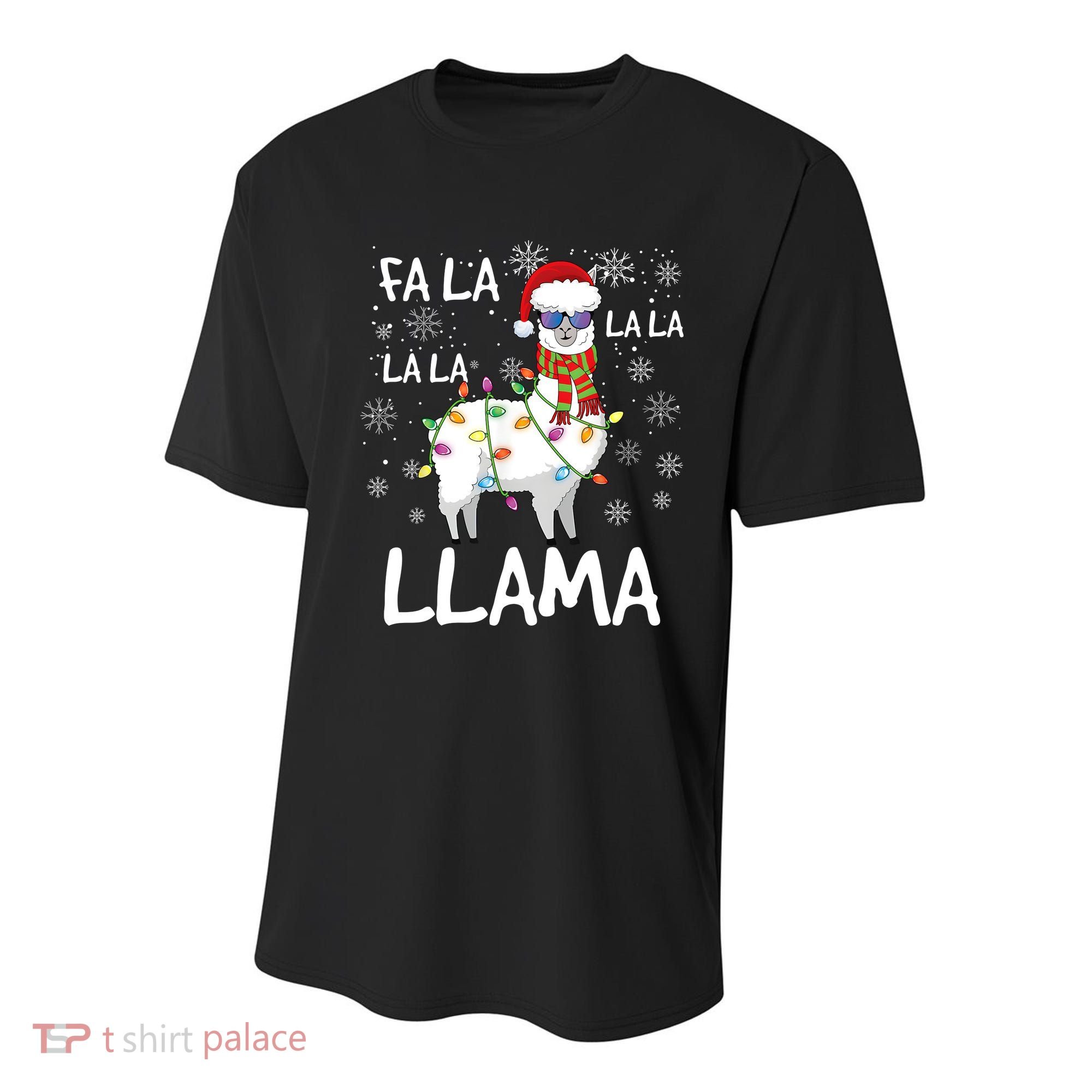 Fa La La Llama Funny Llama Christmas Youth Performance Sprint T-Shirt