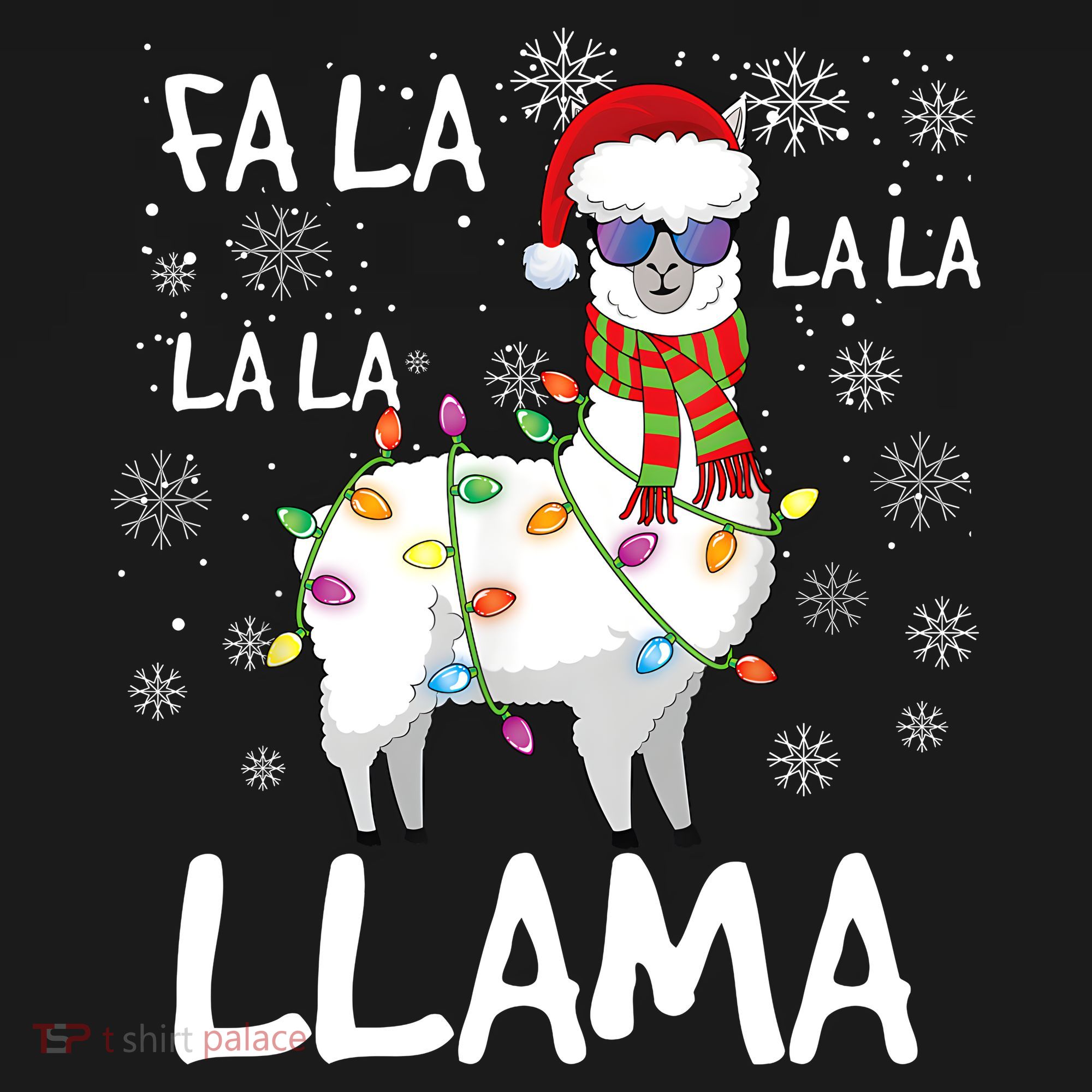 Fa La La Llama Funny Llama Christmas Youth Performance Sprint T-Shirt