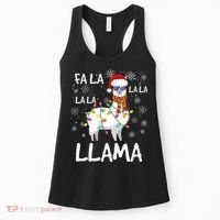 Fa La La Llama Funny Llama Christmas Women's Tank Top thumb 0