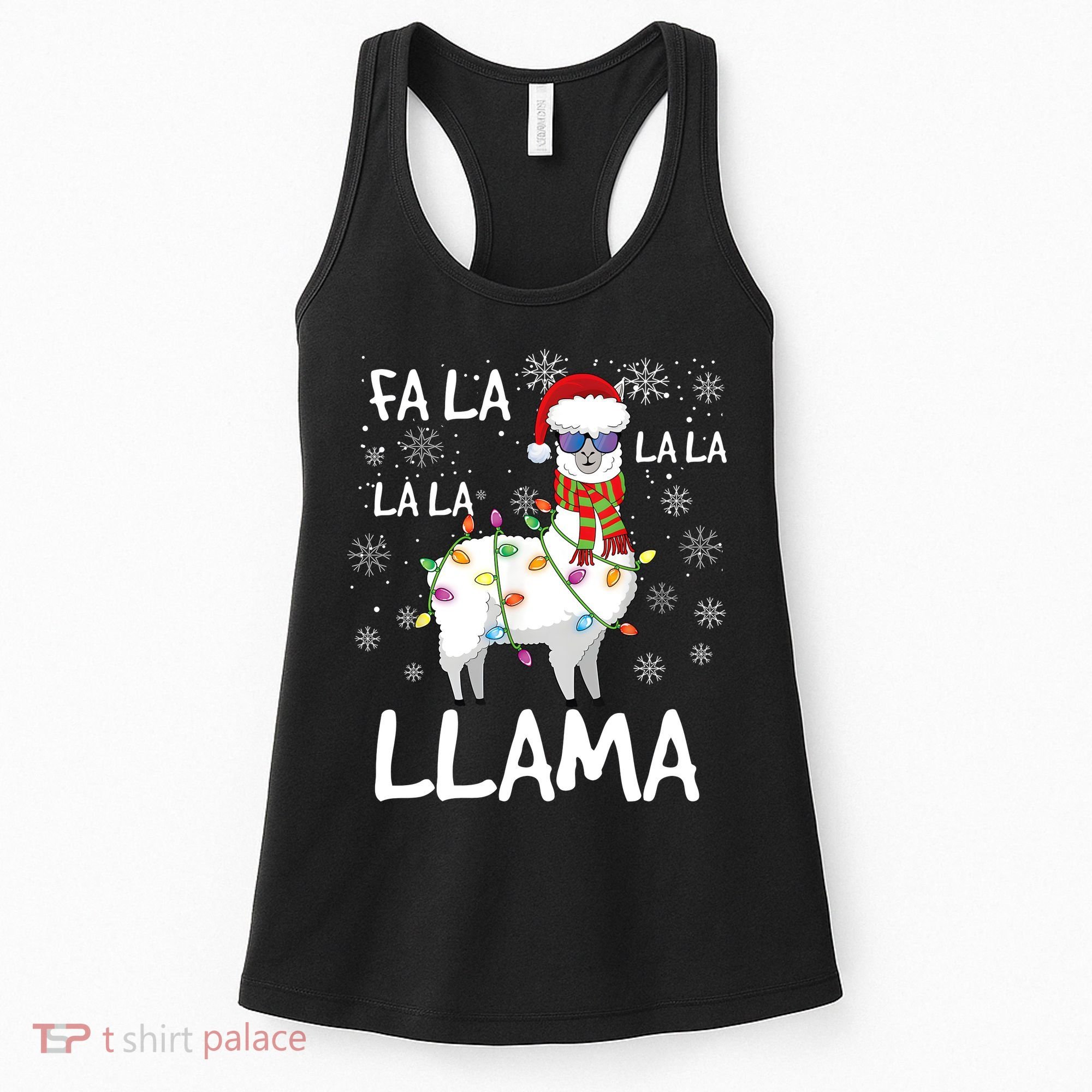 Fa La La Llama Funny Llama Christmas Women's Tank Top