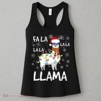 Fa La La Llama Funny Llama Christmas Women's Tank Top thumb 3
