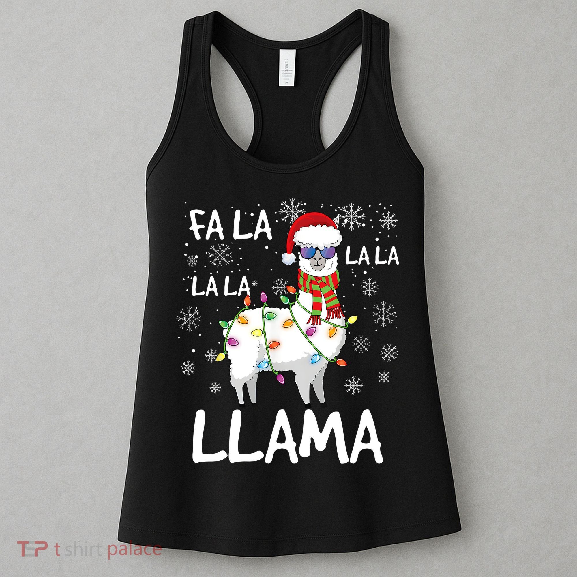 Fa La La Llama Funny Llama Christmas Women's Tank Top
