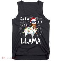 Fa La La Llama Funny Llama Christmas Tank Top thumb 0