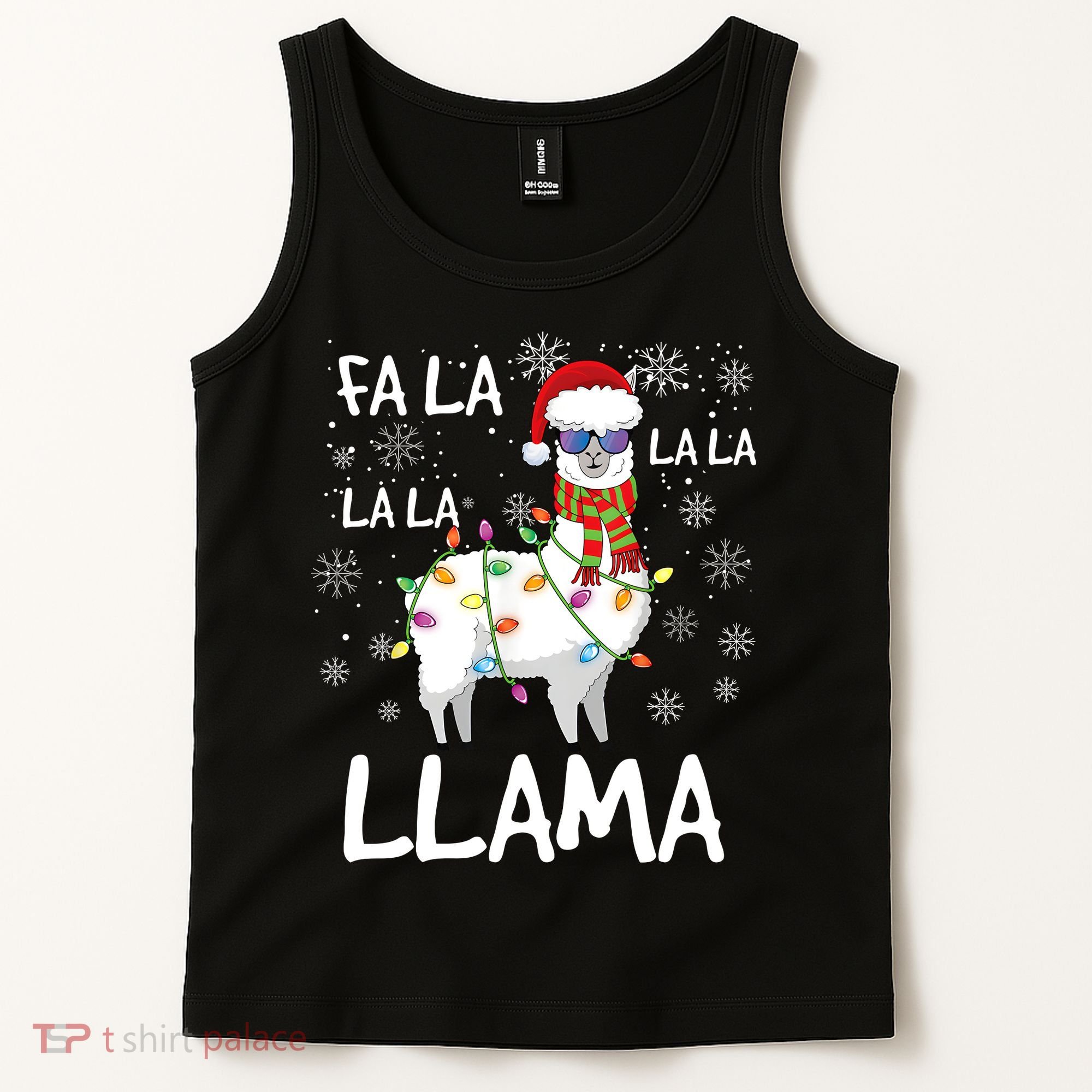 Fa La La Llama Funny Llama Christmas Tank Top