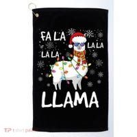 Fa La La Llama Funny Llama Christmas Golf Towel thumb 0