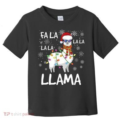 Fa La La Llama Funny Llama Christmas Toddler T-Shirt