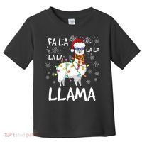 Fa La La Llama Funny Llama Christmas Toddler T-Shirt thumb 0